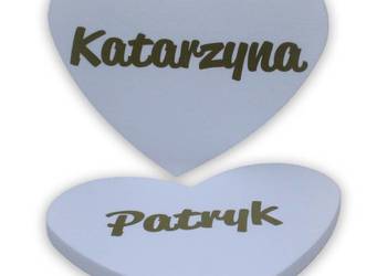 Styropianowe serduszka z imieniem dziecka, Pierwsza Komunia