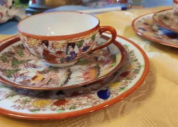Zestawy śniadaniowy do mokki porcelana Japonia Nippon antyk