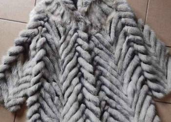 Futro naturalne z norki jasnej oversize