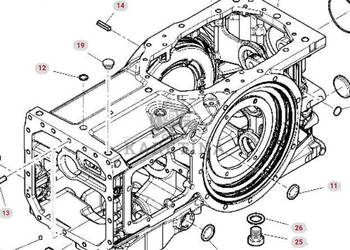 Massey Ferguson 7516 Obudowa Centralna Przekładni CZĘŚCI