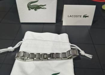 Bransoletka Lacoste męska srebrna