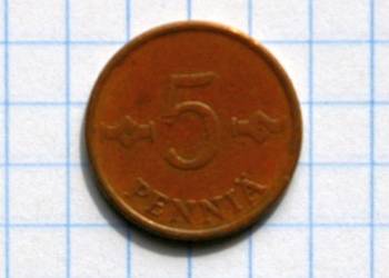 5 PENNIA 1963 ROK - FINLANDIA