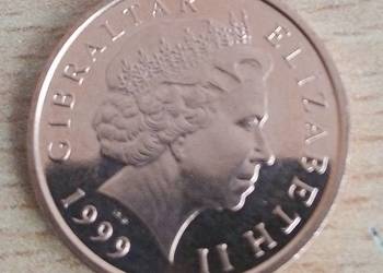 GIBRALTAR-ONE PENNY-1999 ŁADNY