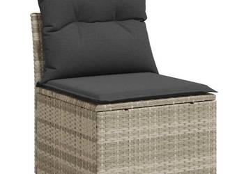 vidaXL Fotel ogrodowy, bez podłokietników, z poduszkami(SKU:366190)