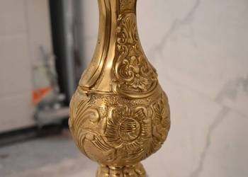 Królewski Stół Empire - Marmur - Zdobienia Brąz Złocony - Stolik Francuski