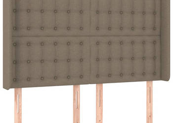 Zagłówek uszak taupe 147x16x118/128 cm tkanina WM-3120016