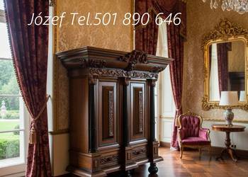 Piękne Antyki - Stara szafa dwudrzwiowa