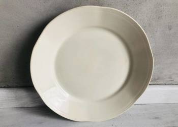 Talerze Chodzież PRL duże brązowe porcelana 3 sztuki komplet