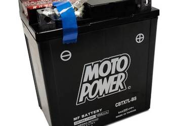 Akumulator motocyklowy 12V 6Ah 100A MotoPower CBTX7L-BS YTX7L-BS