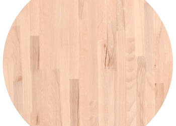 Blat do stołu Ø60x4 cm okrągły lite drewno bukowe WM-355923