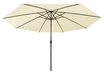 Parasol ogrodowy z LED 400 cm piaskowy WM-312530