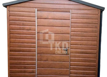 SCHOWEK - DOMEK OGRODOWY 3m x 2m DWUSPAD jasny orzech TKD126