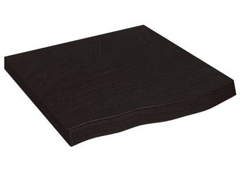 Blat stołu ciemnobrązowy 60x60x(2-6) cm lite drewno dębowe WM-3156415