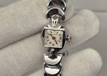 Zegarek vintage *Bulova* 14k białe złoto