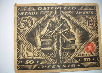 Stary banknot 50 PFENNIG
