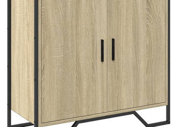 Szafka dąb sonoma 78x355x745 cm materiał drewnopochodny WM-848540