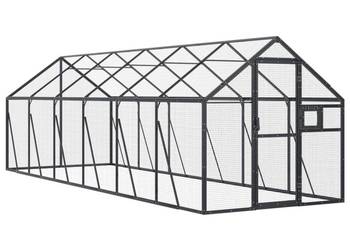 vidaXL Woliera, antracytowa, 1,79x6x1,85 m(SKU:3155804)