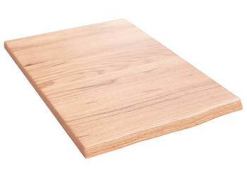 Półka jasnobrązowa 40x60x2 cm lakierowane lite drewno dębowe WM-363635