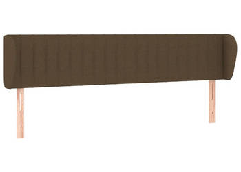 Zagłówek uszak ciemnobrązowy 203x23x78/88 cm tkanina WM-3117407