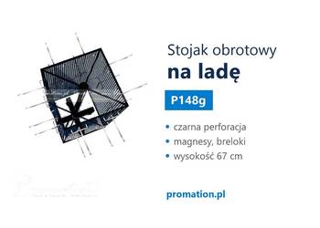 Stojak obrotowy na magnesy itp. perforacja czarny na ladę do sklepu