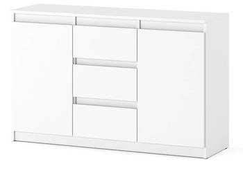 Komoda Biała Z 3 Szufladami 120cm Do Salonu Sypialni Pokoju Młodzieżowego