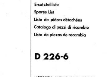 MWM 226-6 katalog czesci silnik