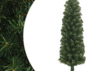 vidaXL Smukła sztuczna choinka ze stojakiem, zielona, 120 cm(SKU:328480)