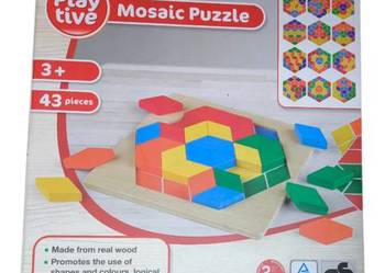 Drewniane puzzle mozaika gra logiczna