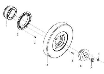 John Deere 9470RX - Piasta R525760 (Silnik)