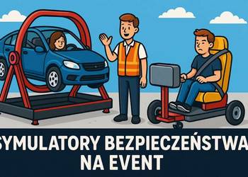 Wynajem symulatora dachowania zderzeń na imprezy bhp dni bezpieczeństwa VR