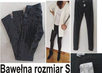 Czarne getry cekinowe rozmiar S-M