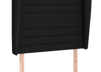 Zagłówek uszak czarny 93x23x118/128 cm tkanina WM-3118080