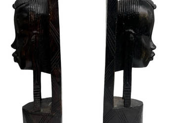 Podpórki pod książki – Kenia, heban, lata 70. Handmade