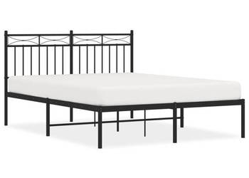 Łóżko Metalowe Czarne Rama Łóżka Ze Stelażem 140x190 cm WM-373691