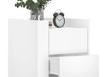 Szafka nocna biała 45x50x50 cm materiał drewnopochodny WM-848283