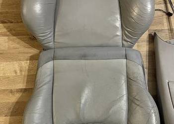 Poszycie fotela kierowcy Mercedes W220 siwa skóra Poszycie fotela kierowcy Mercedes W220 siwa skóra