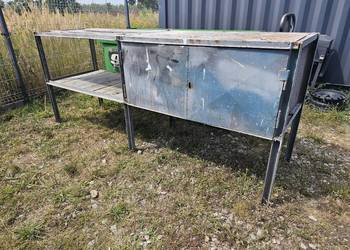 Stół warsztatowy falbanek 250cm x 105cm x 72cm. Ciężki solidny