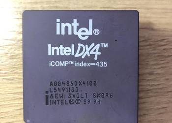 Procesor Intel 486DX4-100 plus Adapter PGA-DX4/2 CPU