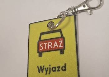 Brelok Strażacki "STRAŻ WYJAZD" | Druk 3D | Idealny Prezent dla Strażaka!