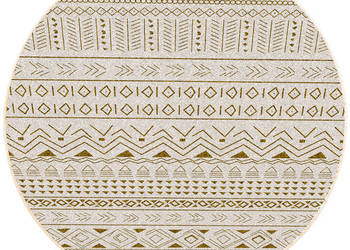 Dywan okrągły NOVO Strado nowoczesny beżowy orientalny wzór do salonu Saha…