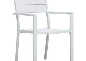 vidaXL Krzesła ogrodowe, 4 szt., białe(SKU:47884)
