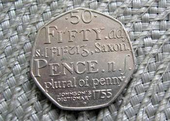 Wielka Brytania 50 Pensów 2005r - Słownik Samuela Johnsona