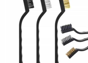 Zestaw 3 Szczotek do Czyszczenia – 166 mm | Stalowa, Mosiężna, Nylonowa