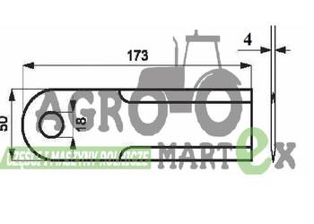 0000600172, 00656420, 656420 NÓŻ GŁADKI 173x50x4 Ø18 CLAAS