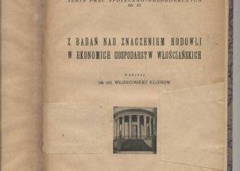 Z badań nad znaczeniem hodowli w ekonomice gosp.włościa