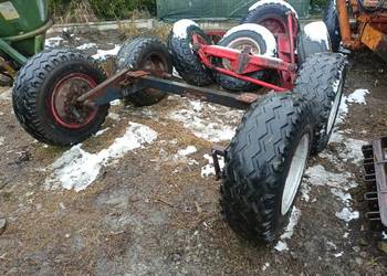 Wózek tandem koła balonowe z hamulcem podwozie przyczepa laweta