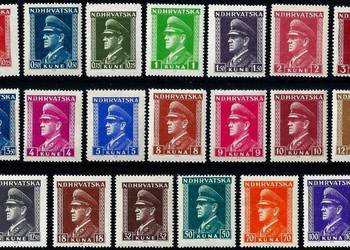 CHORWACJA 1943-1944 MNH*-kompletna seria.Gratis wysyłka!