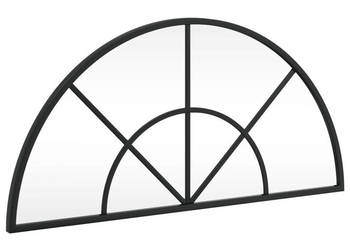 Lustro ścienne czarne 60x30 cm zakończone łukiem żelazo WM-358650