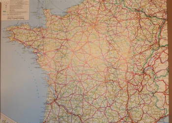 Mapa Francji ścienna - Grandes Routes de France, 1:1.500.000 Mapa Francji ścienna - Grandes Routes de France, 1:1.500.000
