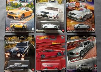 Hot Wheels Premium 6X Mercedes-Benz AMG , CLK, C 63, 300 sel BDB stan